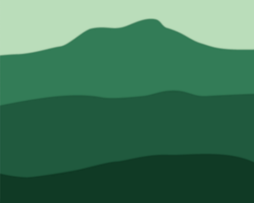 Graphic of green mountains