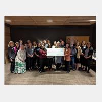 Group photo of grant recipients including Pazdan at second from right