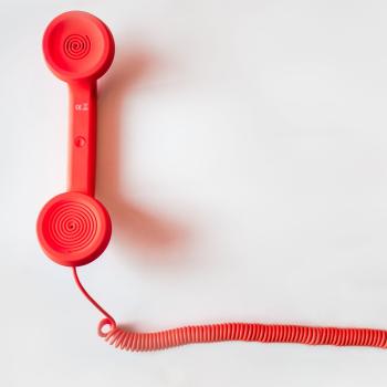Photo of a red phone