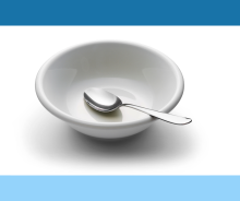 photo of an empty bowl and spoon
